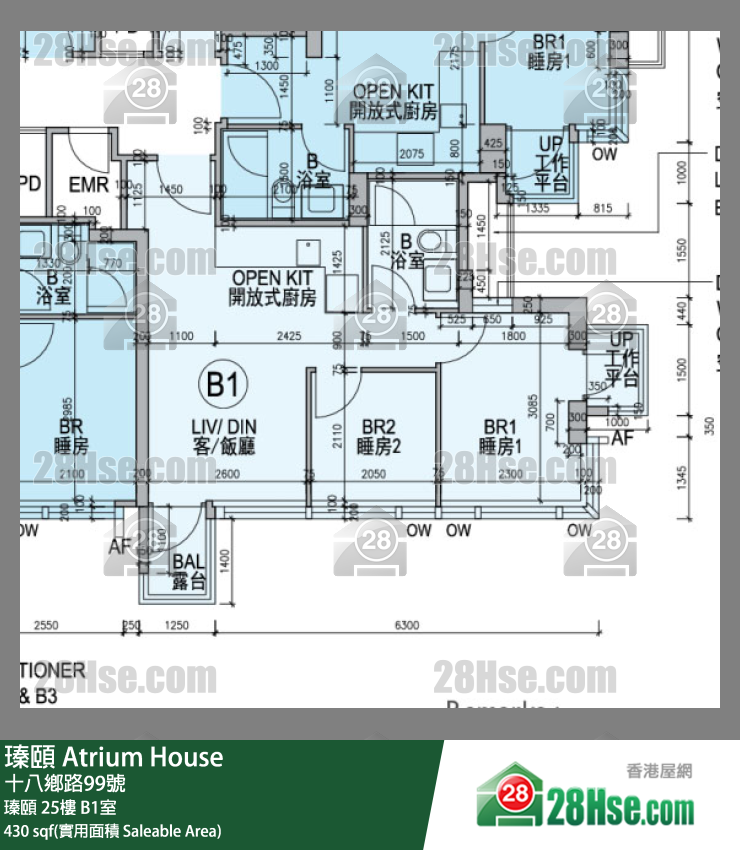瑧頤 瑧頤 25樓 B1室 平面圖