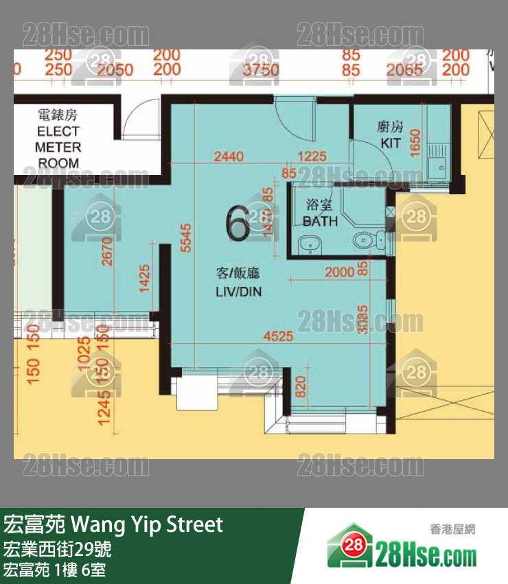 宏富苑 宏富苑1樓 6室 平面圖