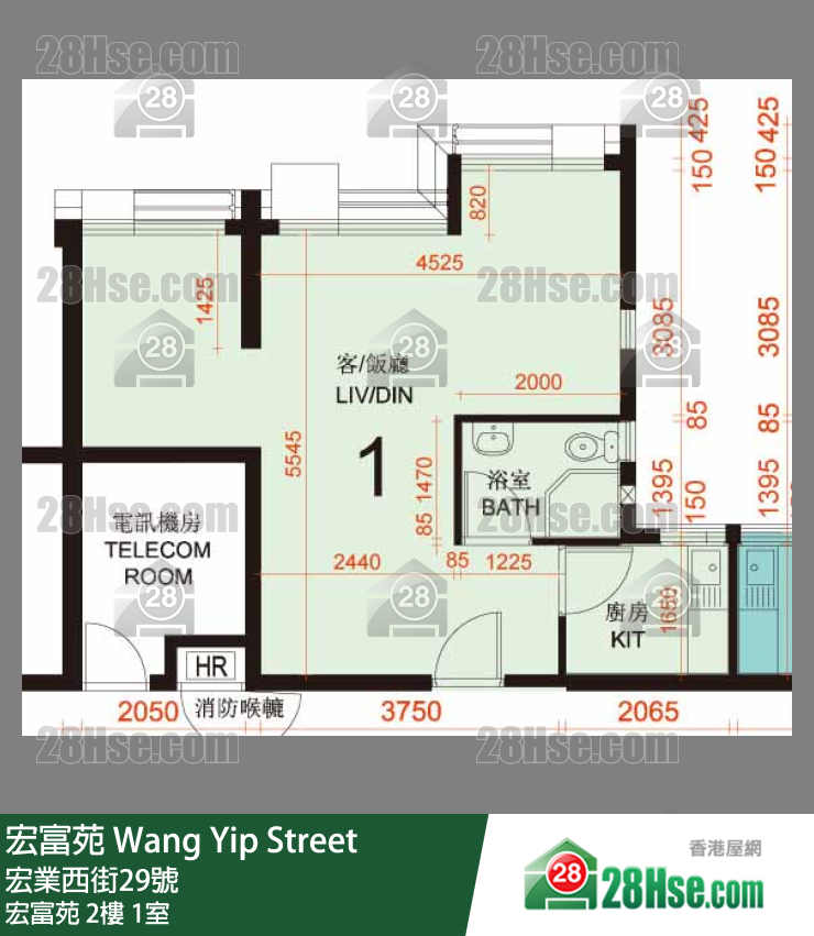 宏富苑 宏富苑2樓 1室 平面圖