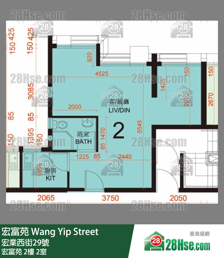 宏富苑 宏富苑2樓 2室 平面圖