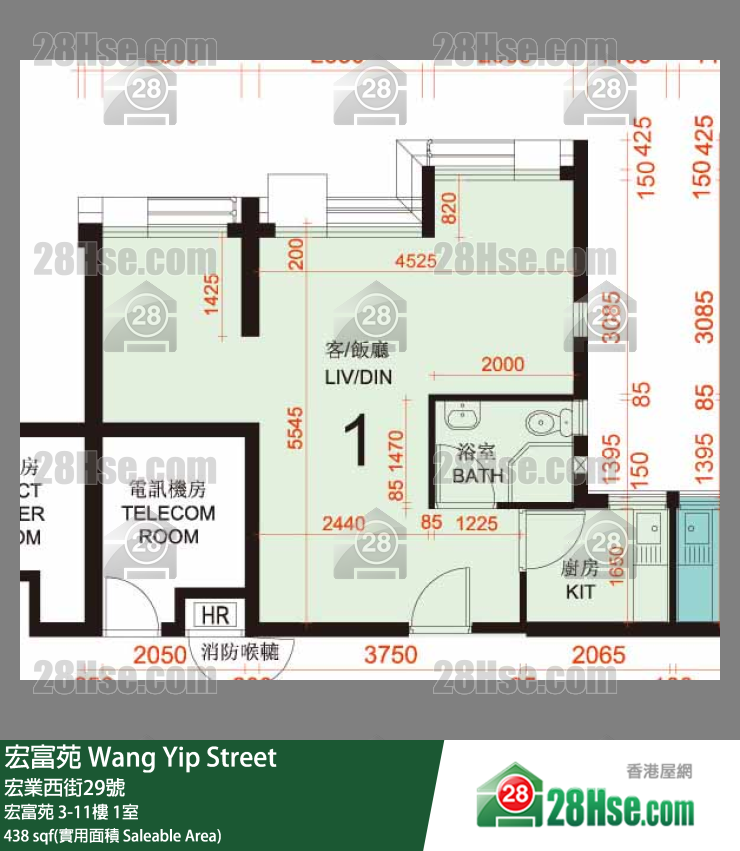 宏富苑 宏富苑 7樓 1室 平面圖