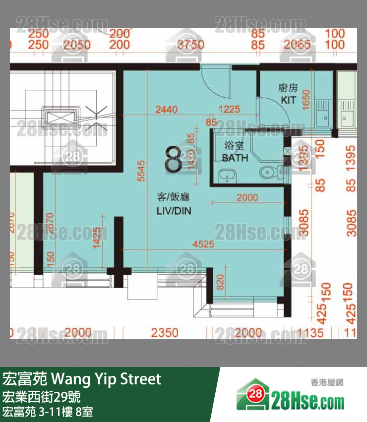 宏富苑 宏富苑11樓 8室 平面圖