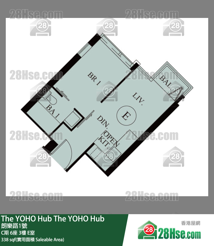 The YOHO Hub C期6座3樓 E室 平面圖