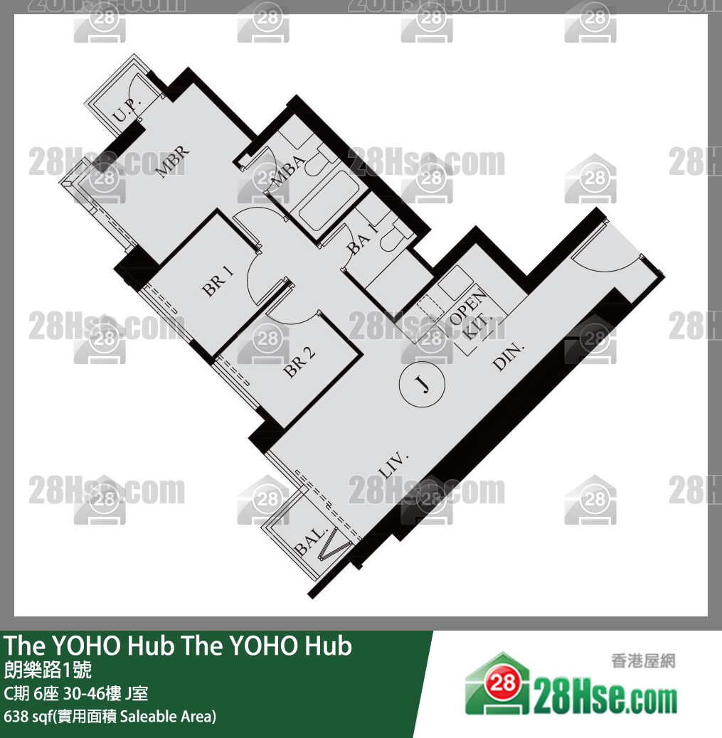 The YOHO Hub C期 6座 41樓 J室 平面圖