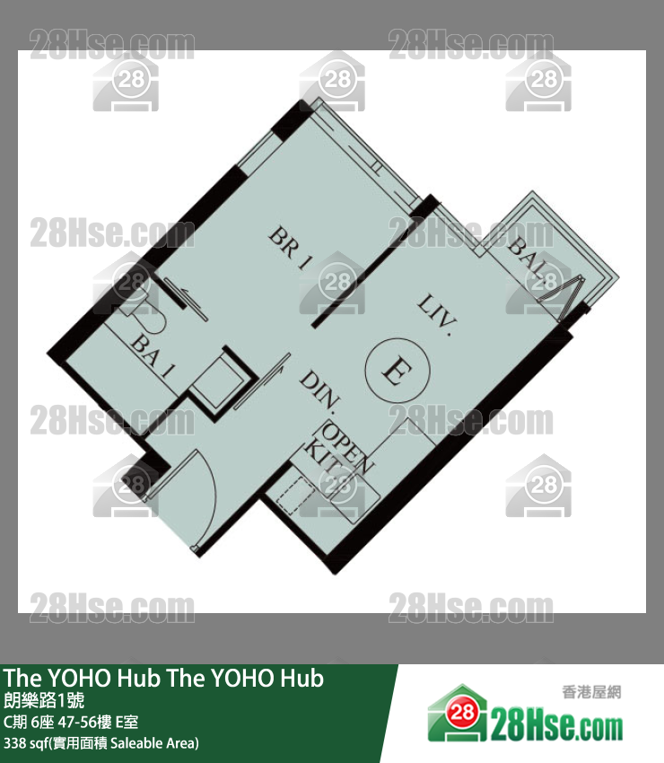 The YOHO Hub C期6座48樓 E室 平面圖