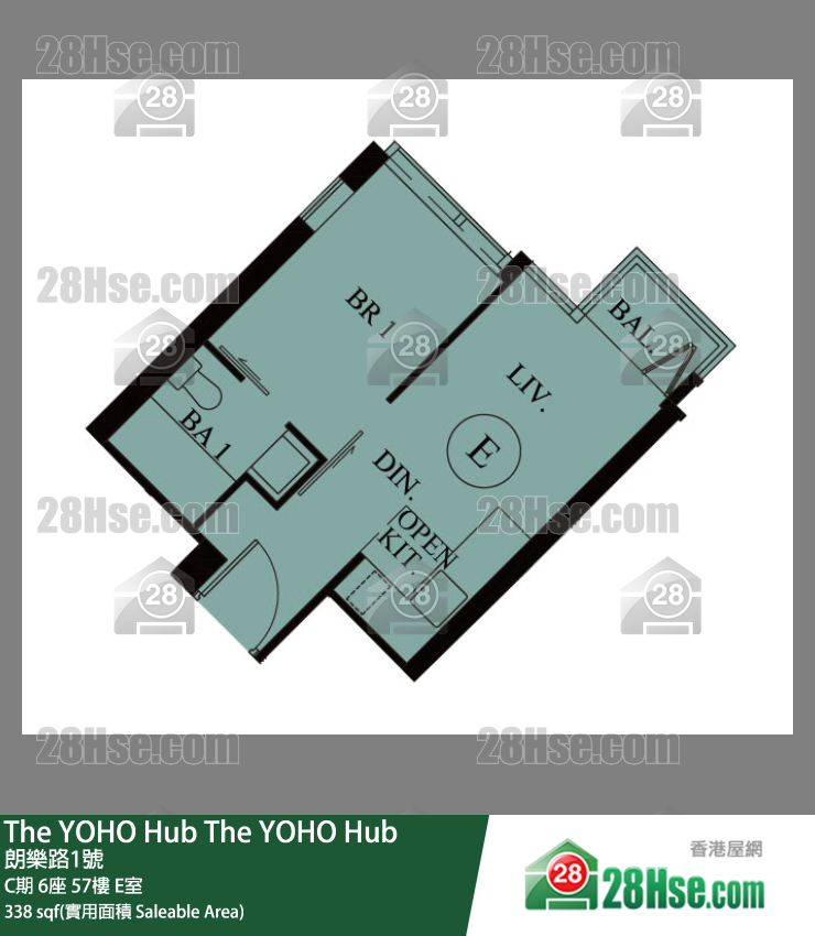 The YOHO Hub,  Flat E, 57/f, Tower 6, Phase C FloorPlan