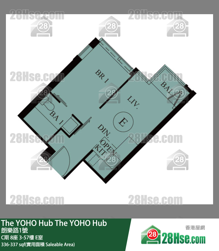 The YOHO Hub C期8座53樓 E室 平面圖