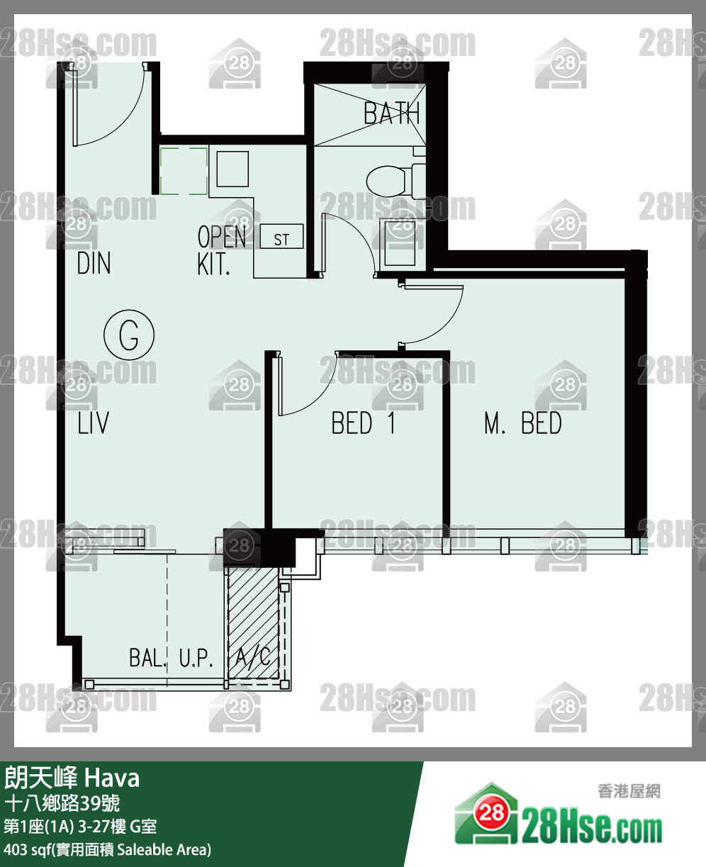 朗天峰 单位平面图(由 28Hse 提供)