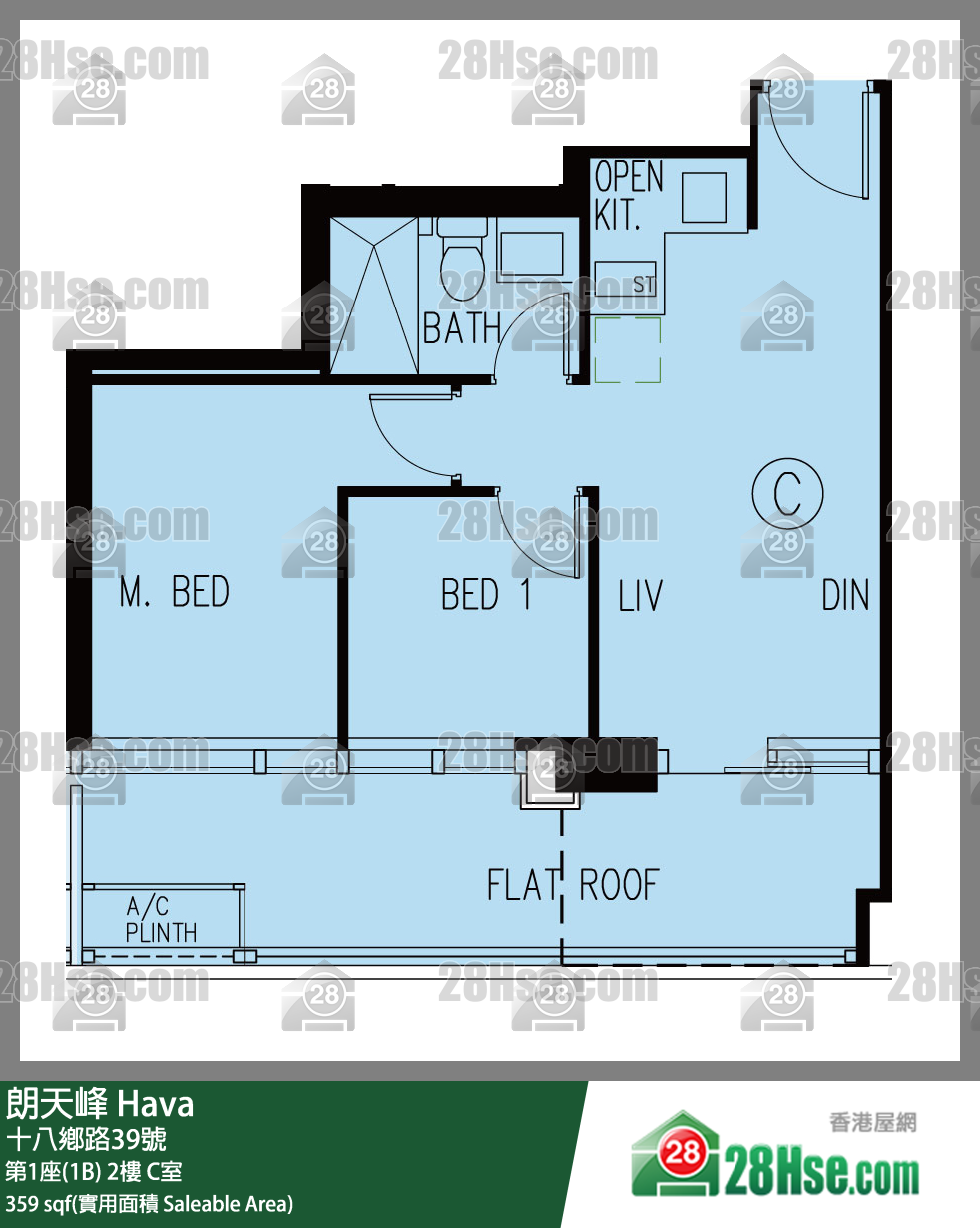 朗天峰 第1座(1B)2楼 C室 平面图