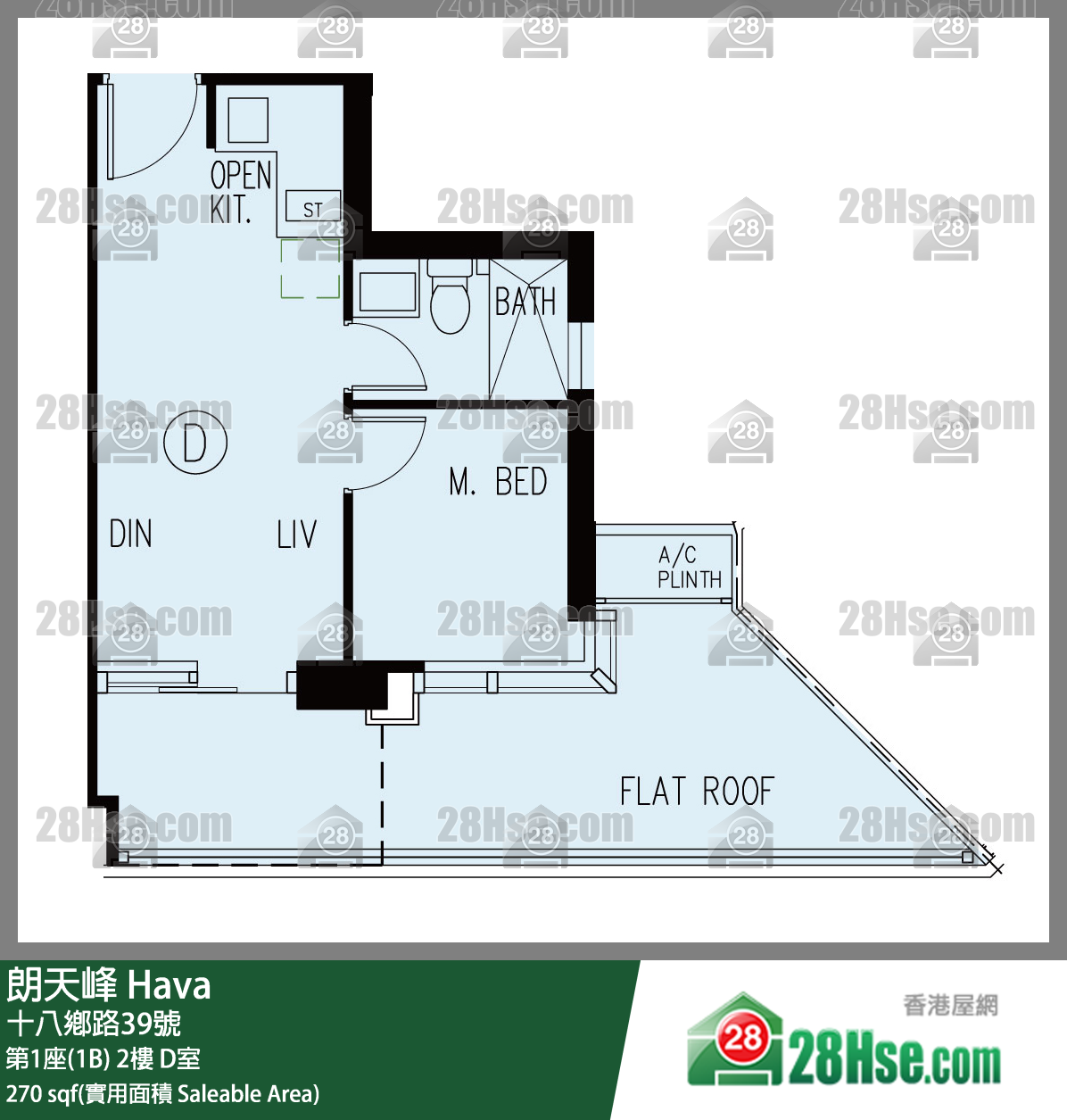 朗天峰 第1座(1B)2楼 D室 平面图