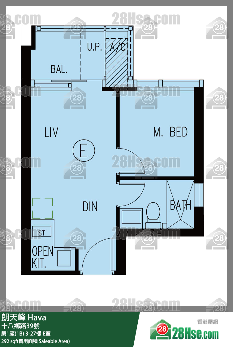 朗天峰 单位平面图(由 28Hse 提供)