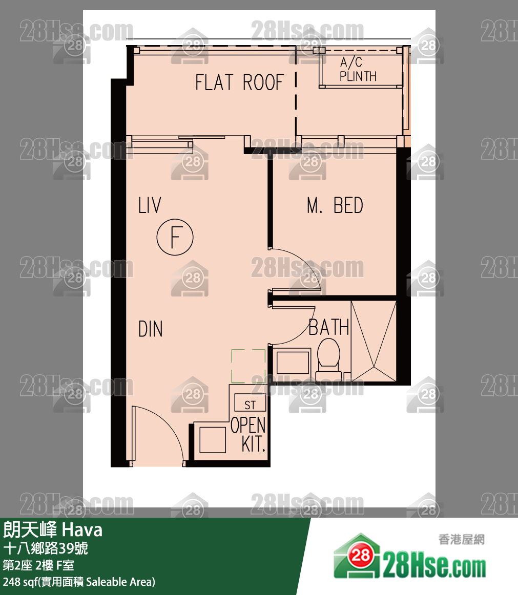 朗天峰 第2座2樓 F室 平面圖