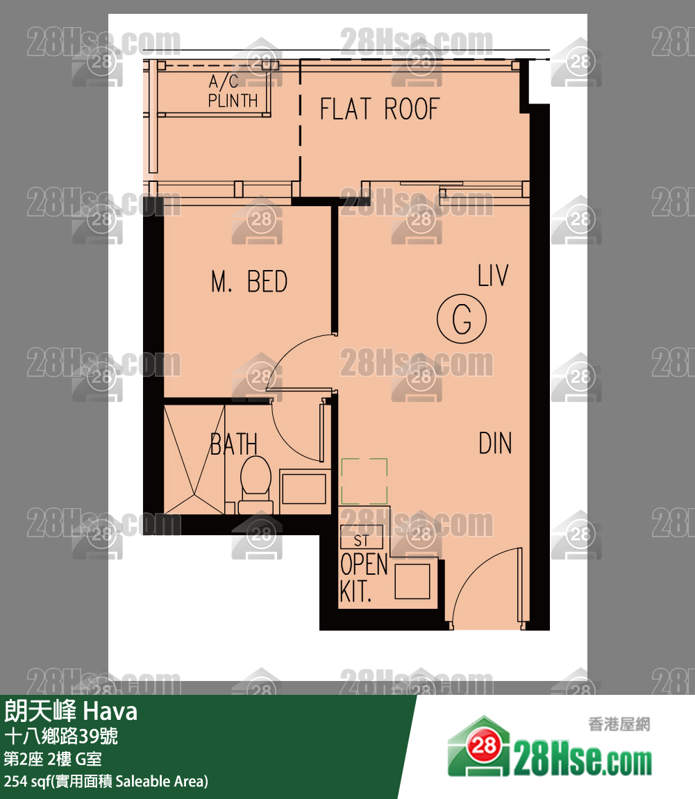 朗天峰 第2座2樓 G室 平面圖