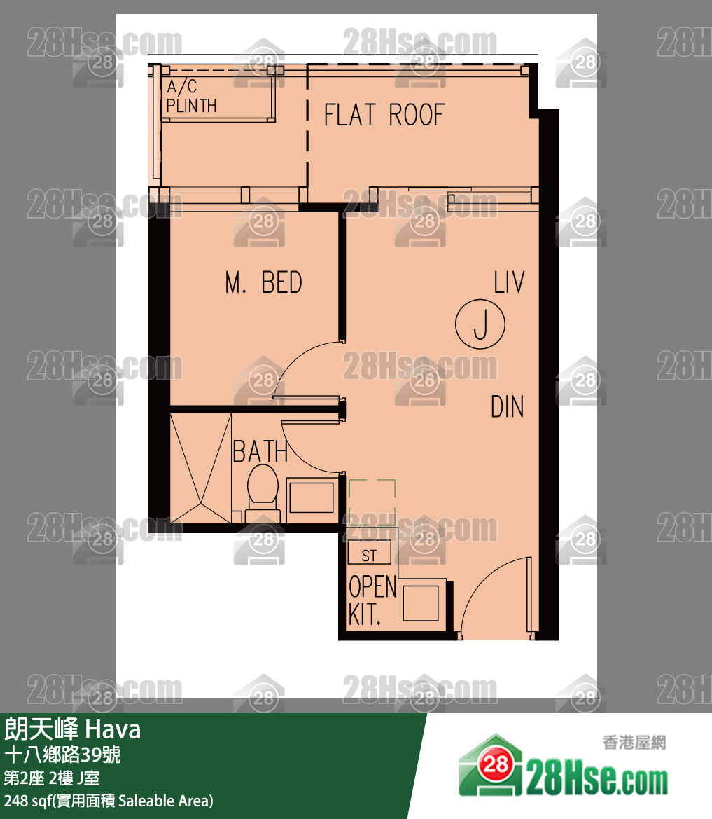 朗天峰 第2座2楼 J室 平面图