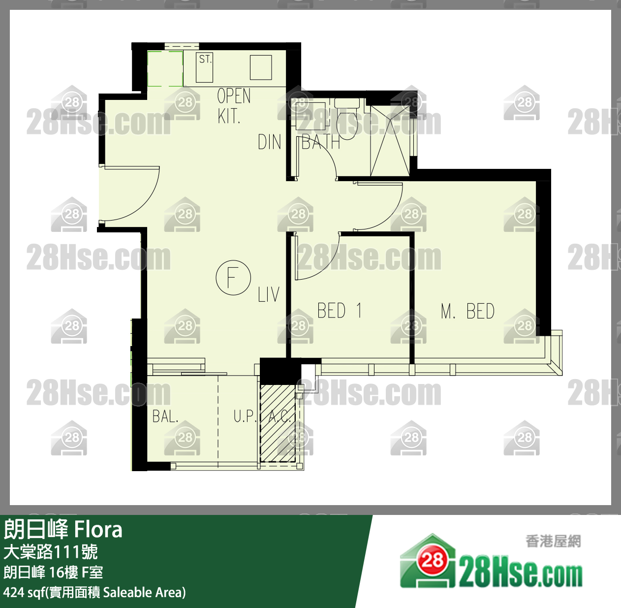 朗日峰 朗日峰16樓 F室 平面圖