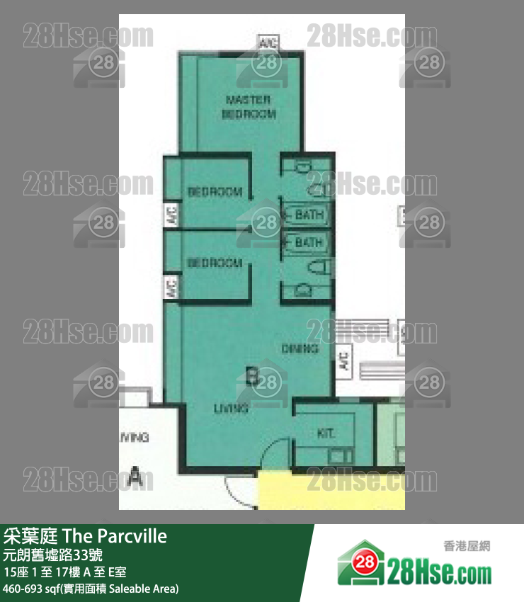 采葉庭 15座 3樓 B室 平面圖