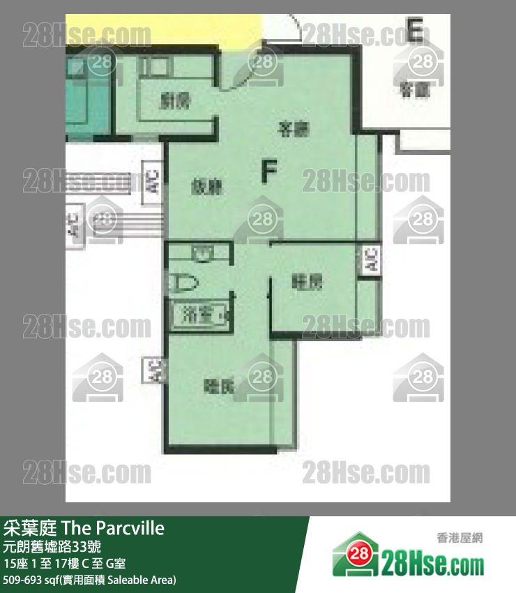 采葉庭 15座12樓 F室 平面圖