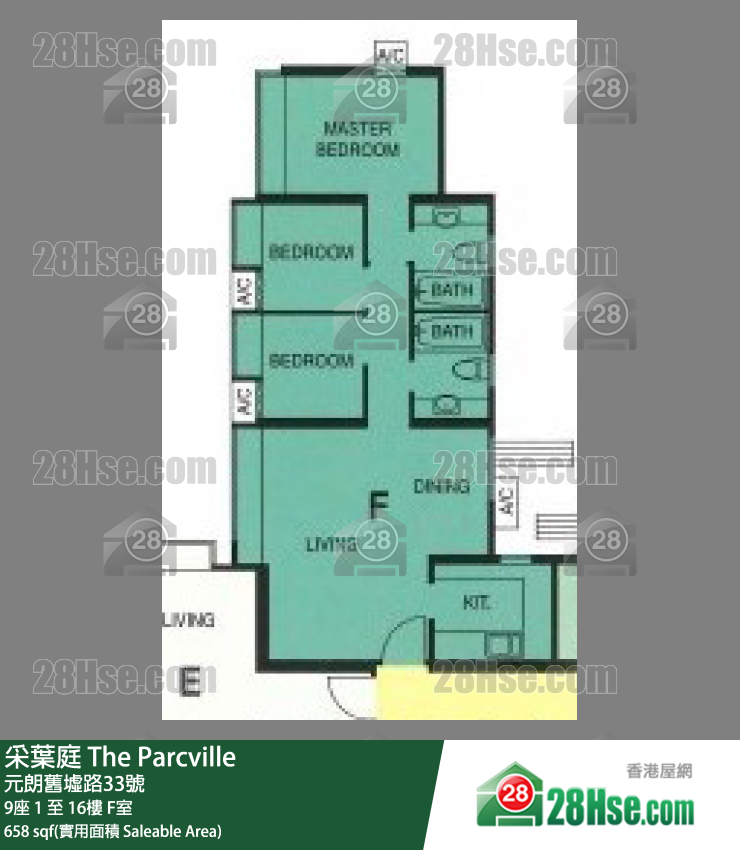 采葉庭 9座1樓 F室 平面圖