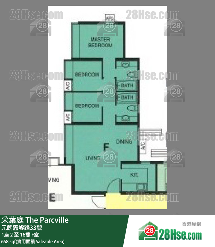 采葉庭 1座 9樓 F室 平面圖
