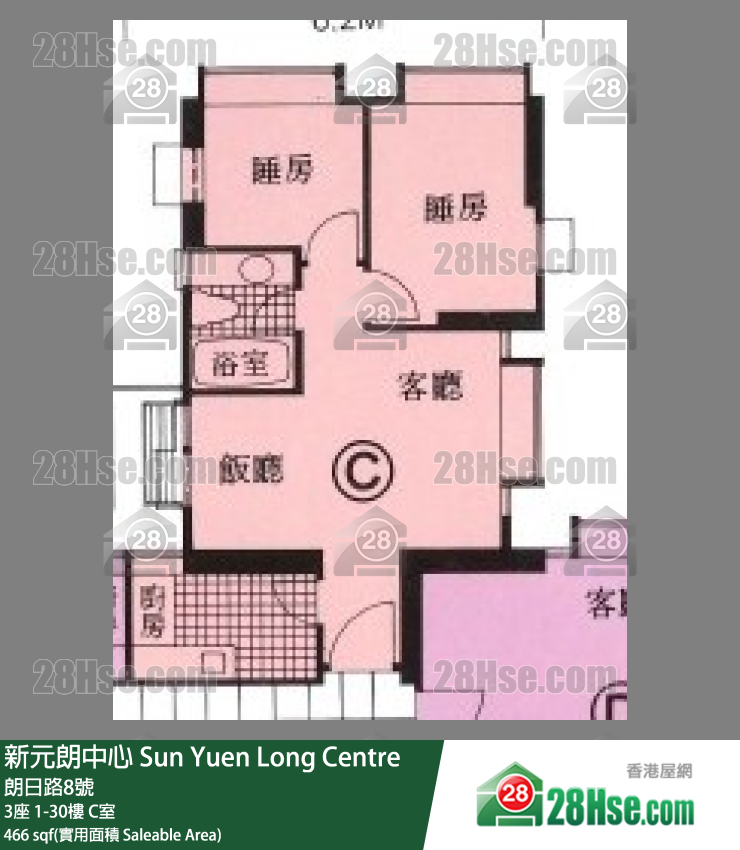 新元朗中心 3座1樓 C室 平面圖