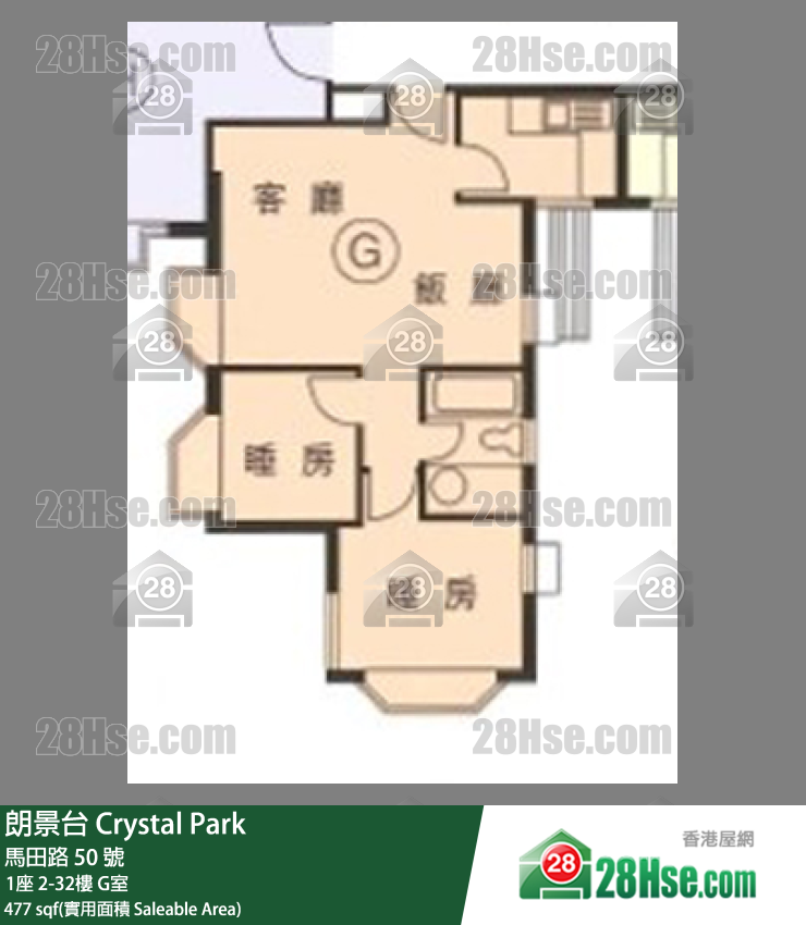 朗景台 1座23樓 G室 平面圖