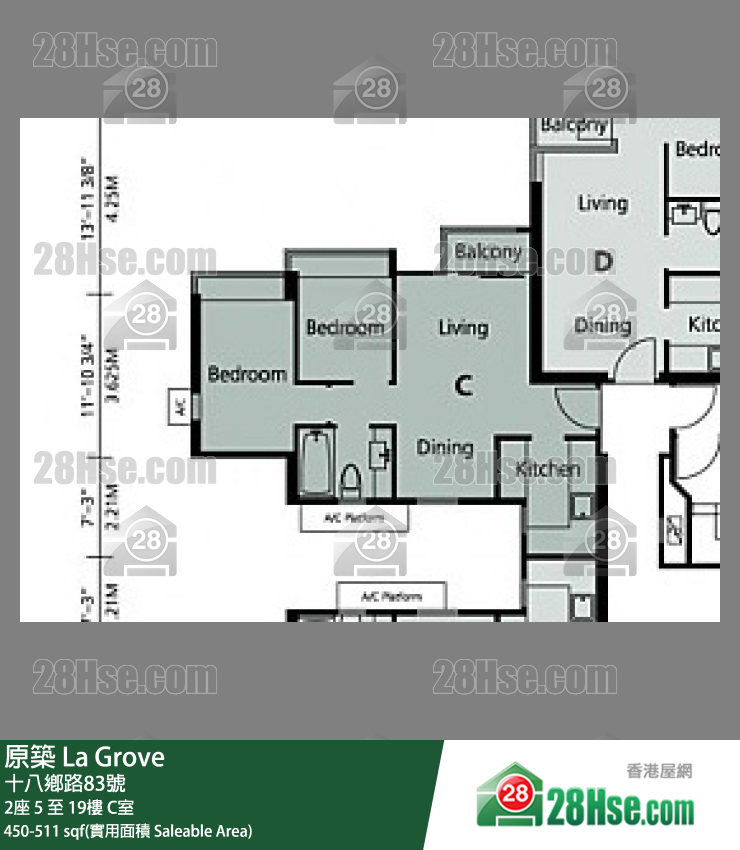 原築  2座10樓 C室 平面圖