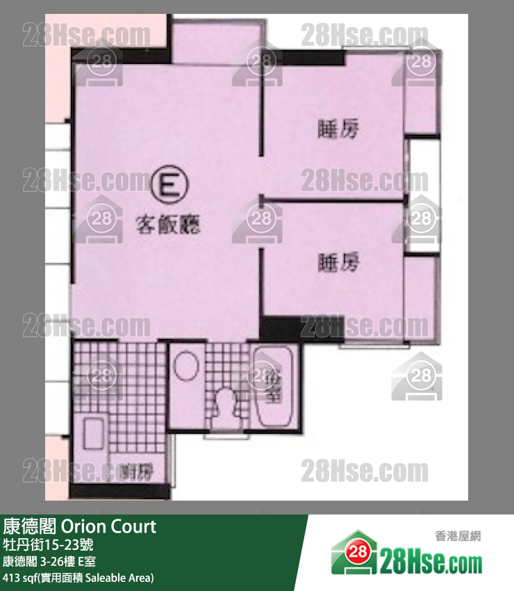 Orion Court Unit FloorPlan (Provided by 28Hse)
