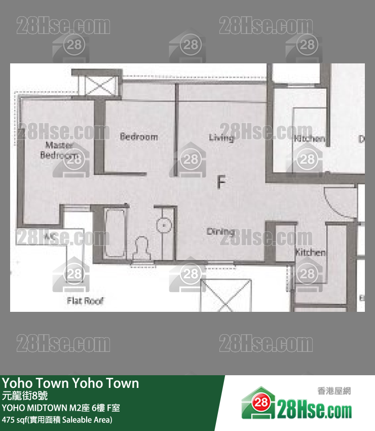 YOHO MIDTOWN M2座6樓 F室 平面圖