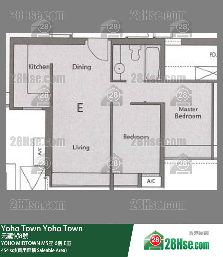 YOHO MIDTOWN M5座6樓 E室 平面圖