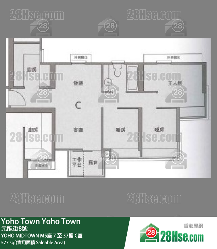 YOHO MIDTOWN M5座29樓 C室 平面圖