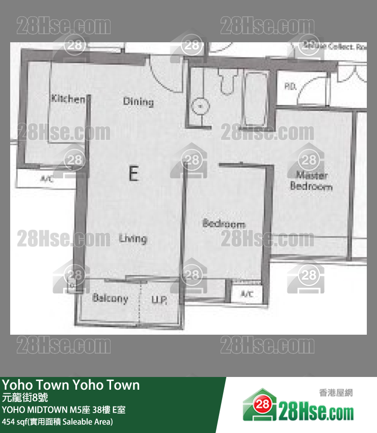 Yoho Midtown,  Flat E, 38/f, Tower M5 FloorPlan
