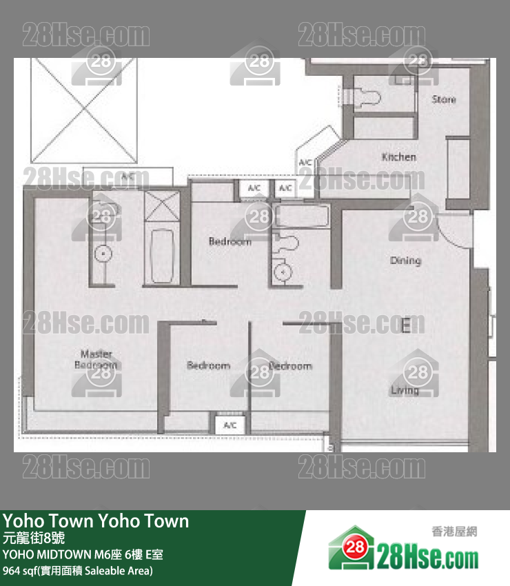 YOHO MIDTOWN Yoho Midtown M6座 6樓 E室 平面圖