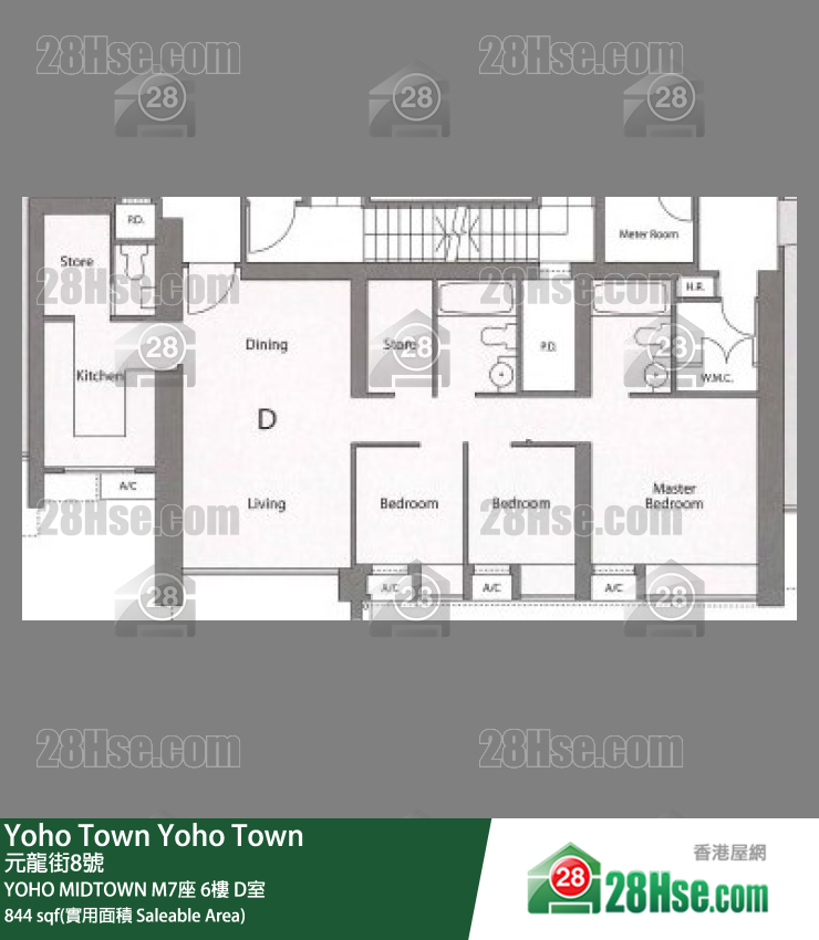 YOHO MIDTOWN M7座6樓 D室 平面圖