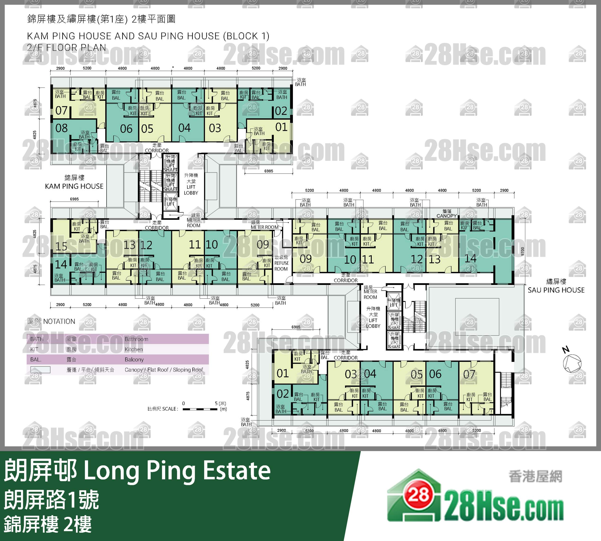 锦屏楼 2楼 平面图