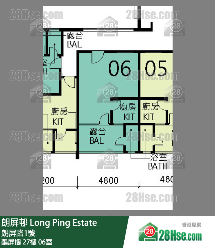 朗屏邨 鹊屏楼27楼 06室 平面图