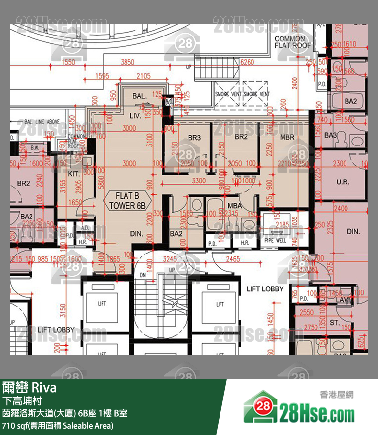 爾巒 茵羅洛斯大道(大廈)6B座1樓 B室 平面圖