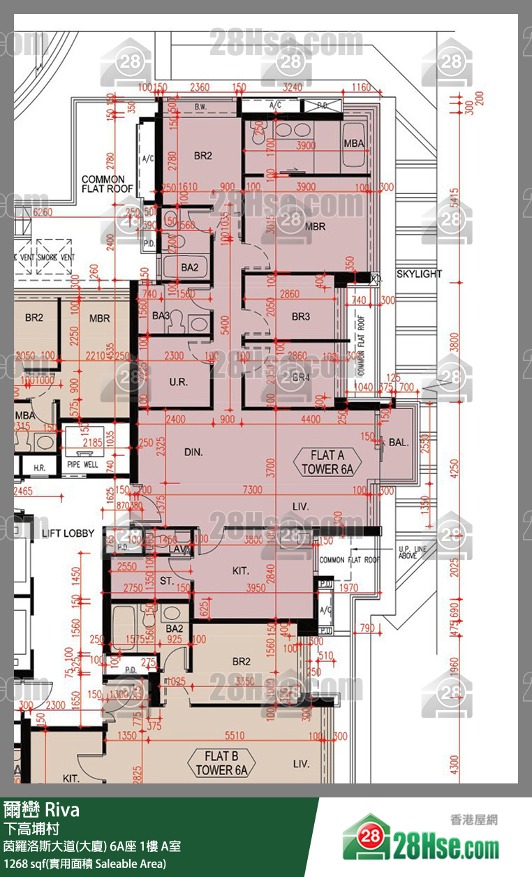 爾巒 茵羅洛斯大道(大廈)6A座1樓 A室 平面圖