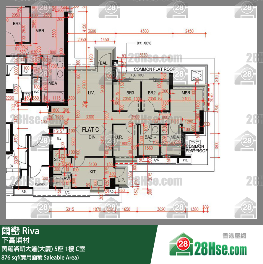 尔峦 茵罗洛斯大道(大厦) 5座 1楼 C室 平面图