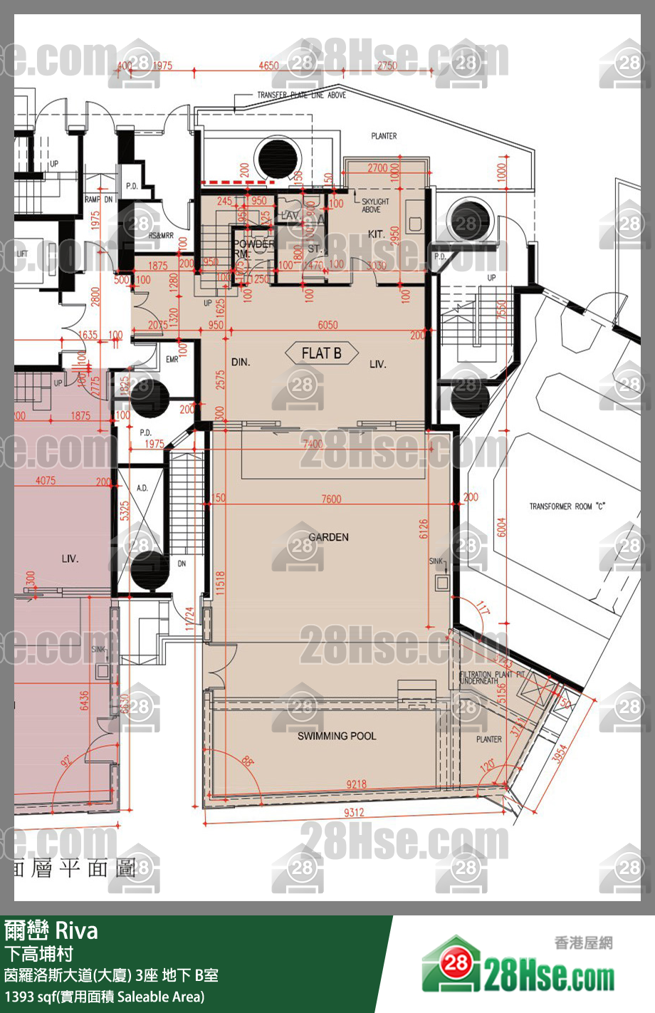 爾巒 茵羅洛斯大道(大廈)3座地下 B室 平面圖
