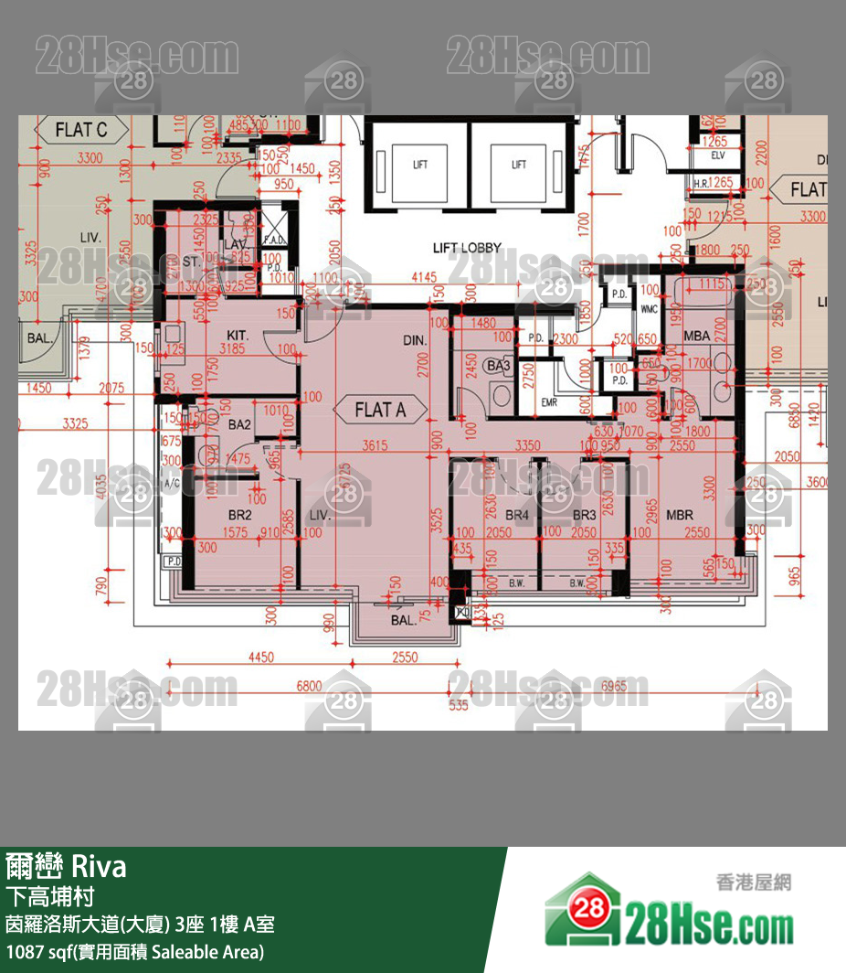 爾巒 茵羅洛斯大道(大廈)3座1樓 A室 平面圖