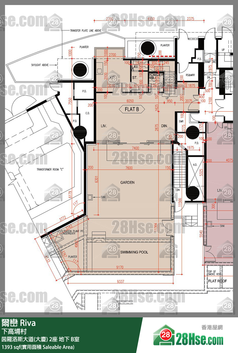 爾巒 茵羅洛斯大道(大廈)2座地下 B室 平面圖