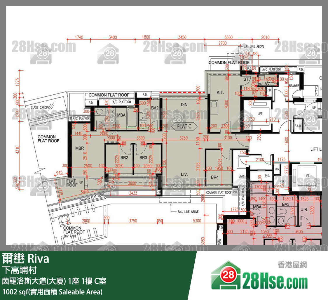 爾巒 茵羅洛斯大道(大廈) 1座 1樓 C室 平面圖