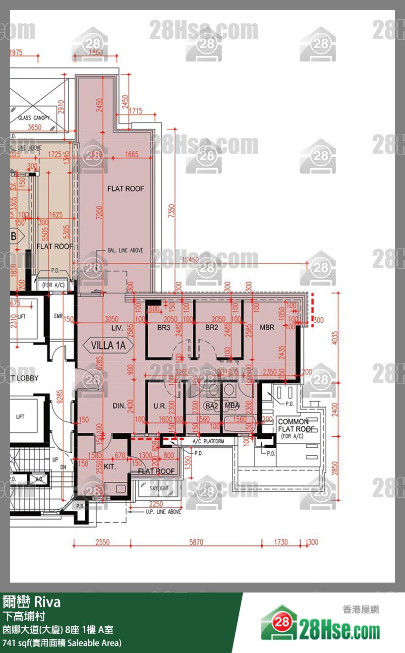爾巒 茵娜大道(大廈)8座1樓 A室 平面圖