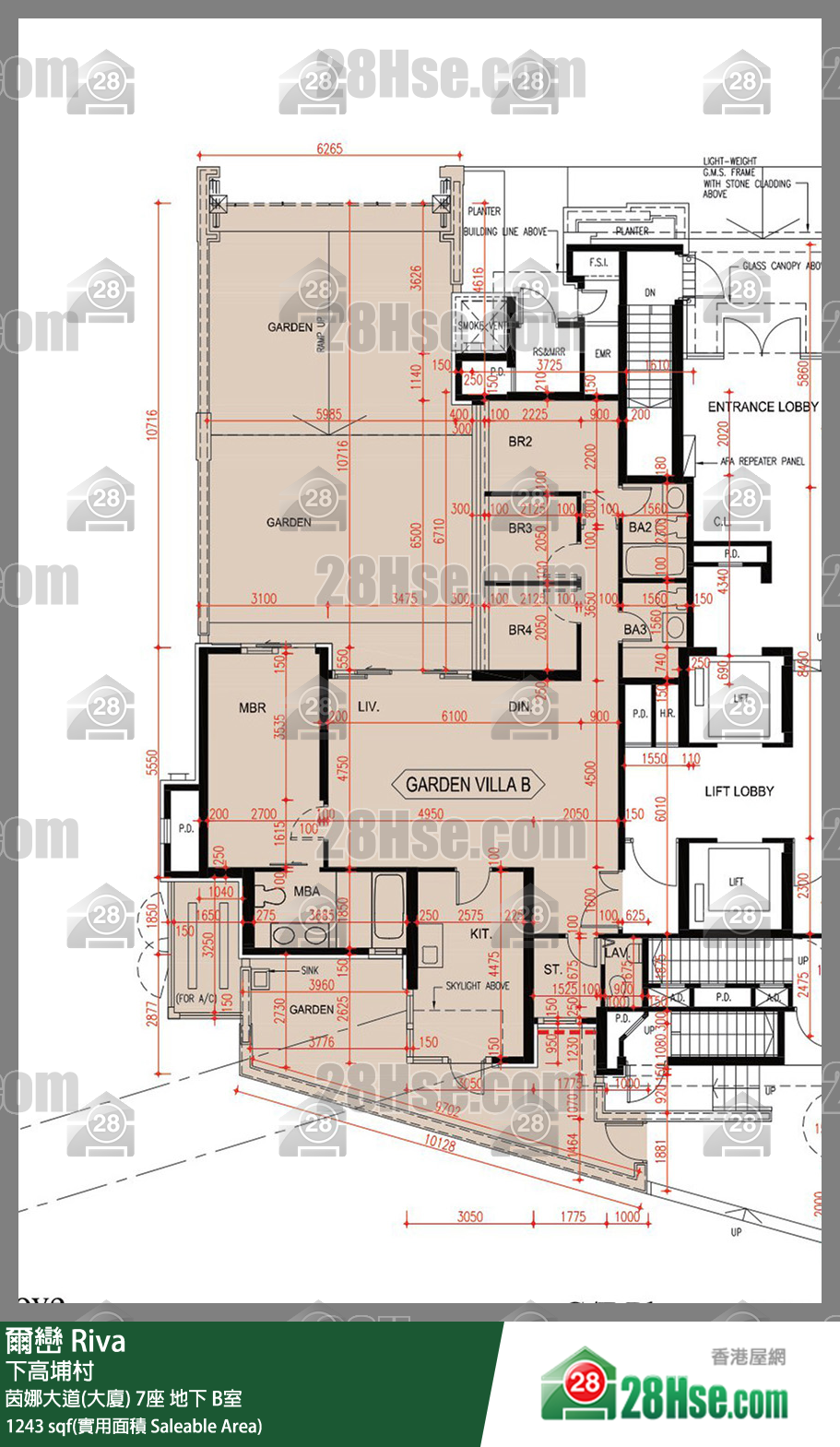 爾巒 茵娜大道(大廈)7座地下 B室 平面圖