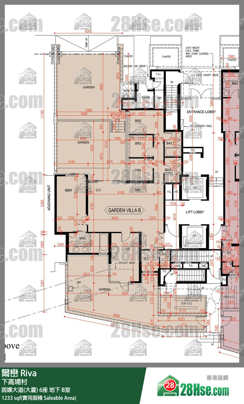 爾巒 茵娜大道(大廈)6座地下 B室 平面圖