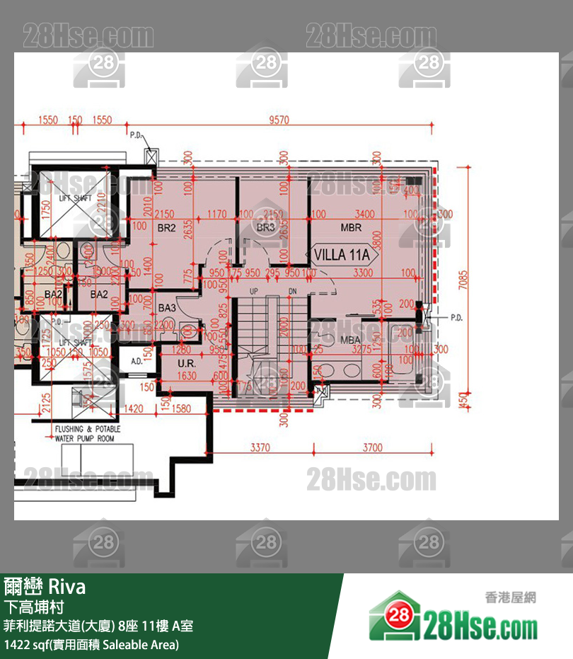 爾巒 單位平面圖(由 28Hse 提供)