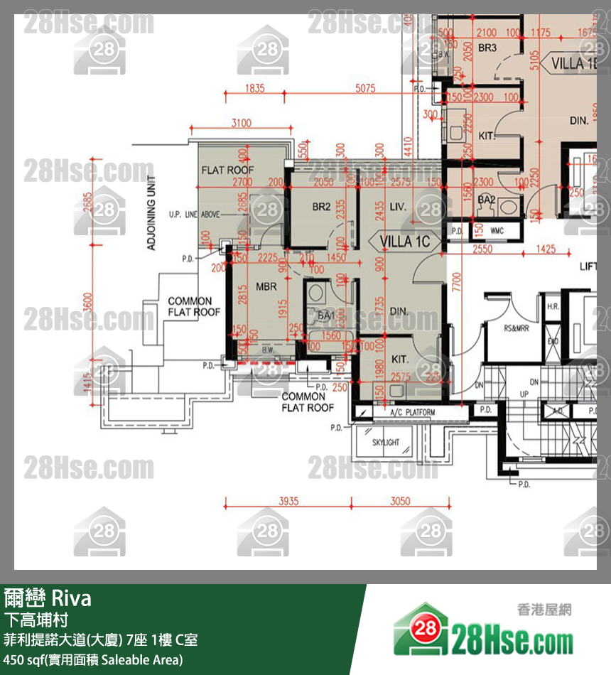 尔峦 菲利提诺大道(大厦) 7座 1楼 C室 平面图