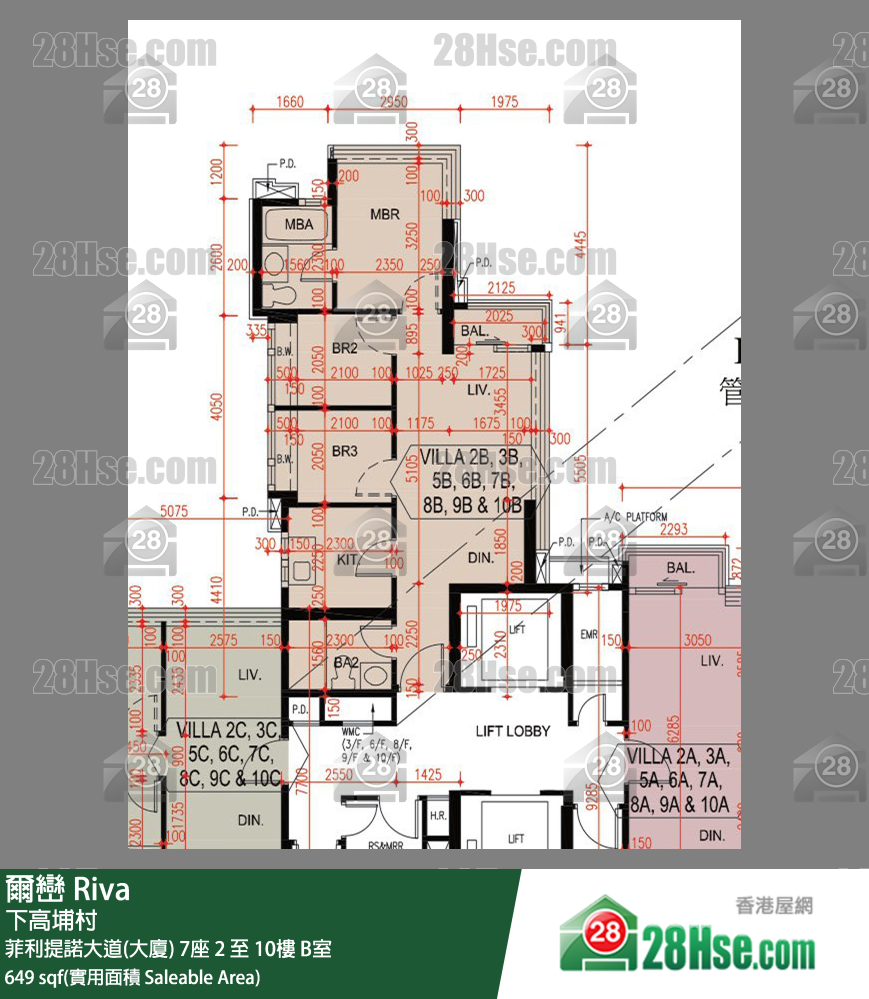Riva Unit FloorPlan (Provided by 28Hse)