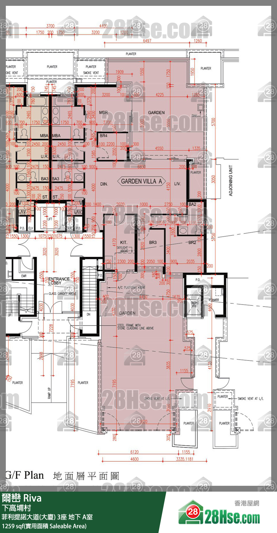 爾巒 菲利提諾大道(大廈)3座地下 A室 平面圖
