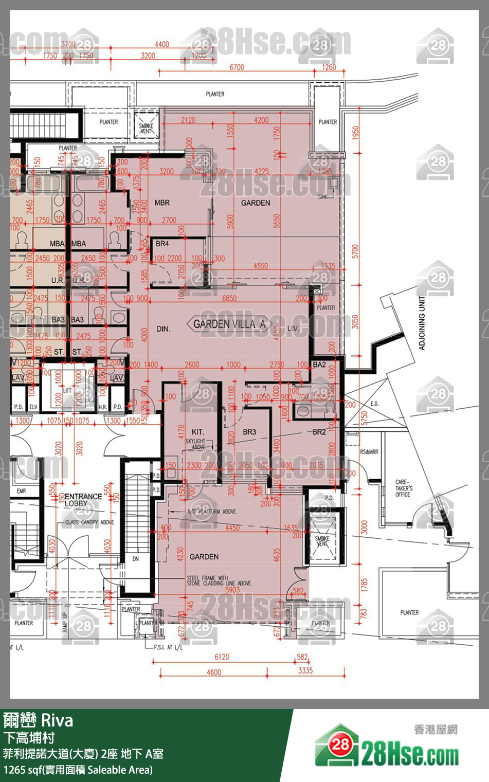 爾巒 菲利提諾大道(大廈)2座地下 A室 平面圖